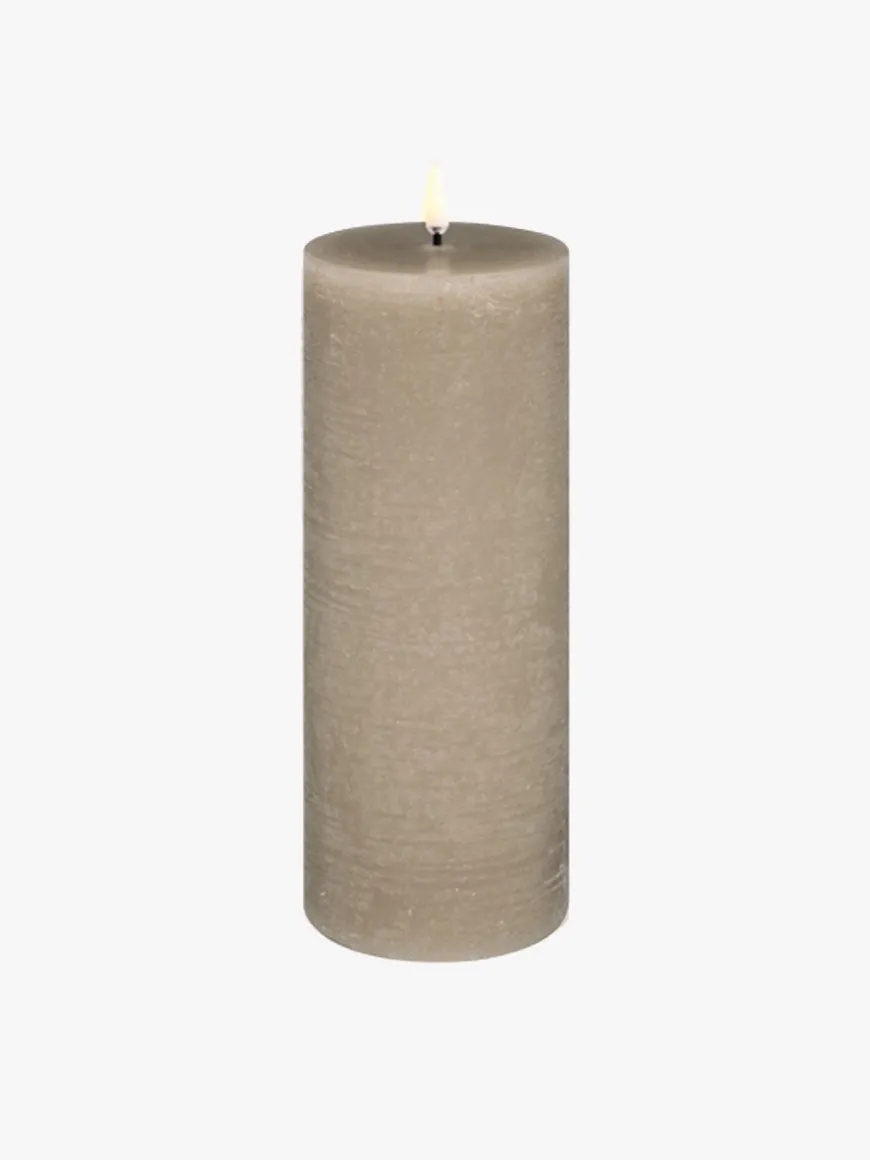 LED Pillar Candle 7.8x20 - Sandstone
