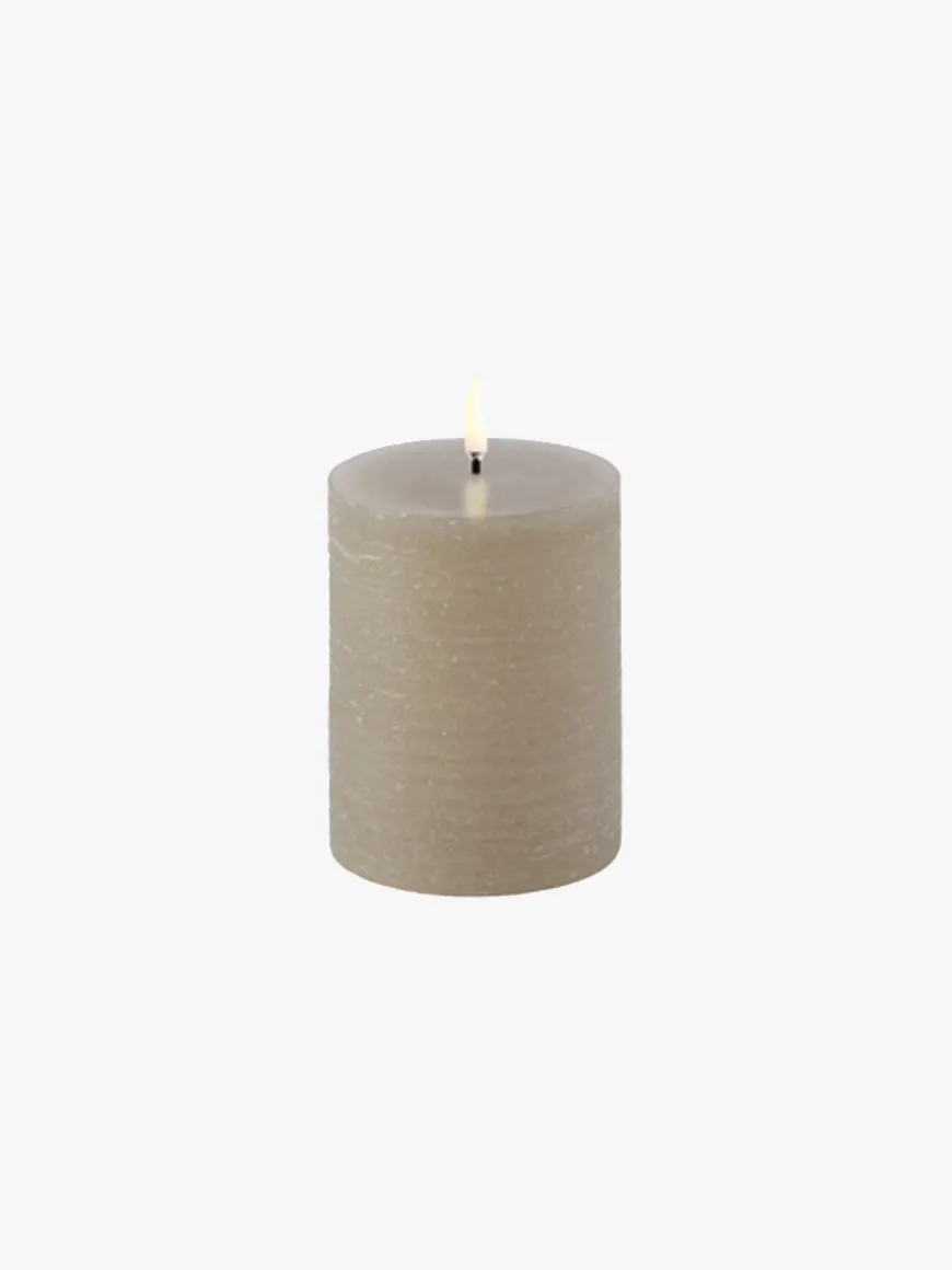 LED Pillar Candle 7.8x10 - Sandstone