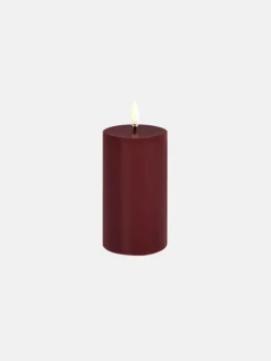 LED Pillar Candle 5.8x10 - Wine Red