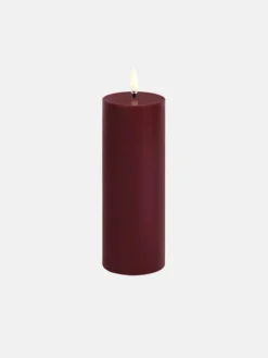 LED Pillar Candle 5.8x15.2 - Wine Red