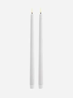 LED Slim Taper Candle Twin Pack 2.3x32 - Nordic White