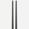 LED Slim Taper Candle Twin Pack 2.3x32 - Olive Green
