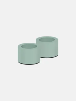 Light Candleholder 2pk - Dusty Green