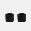 Light Candleholder 2pk - Matte Black