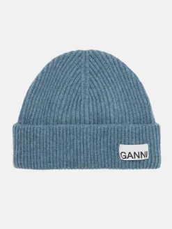 Light Structured Rib Knit Beanie - Dusty Blue