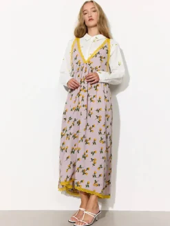 Lisa Dress - Yellow Lace