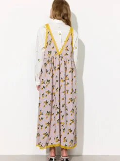 Lisa Dress - Yellow Lace