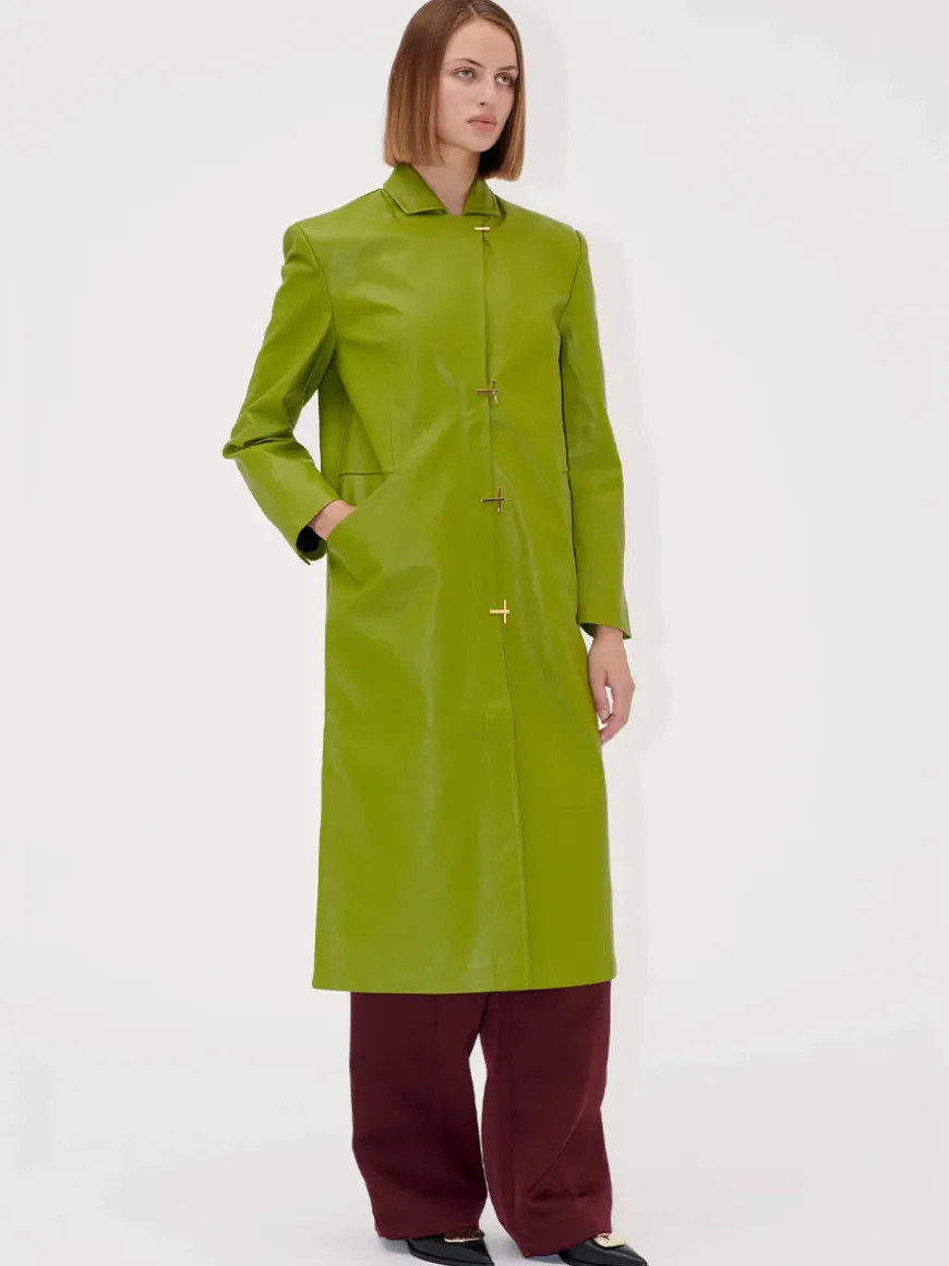 Long Single Breasted Coat - Woodbine