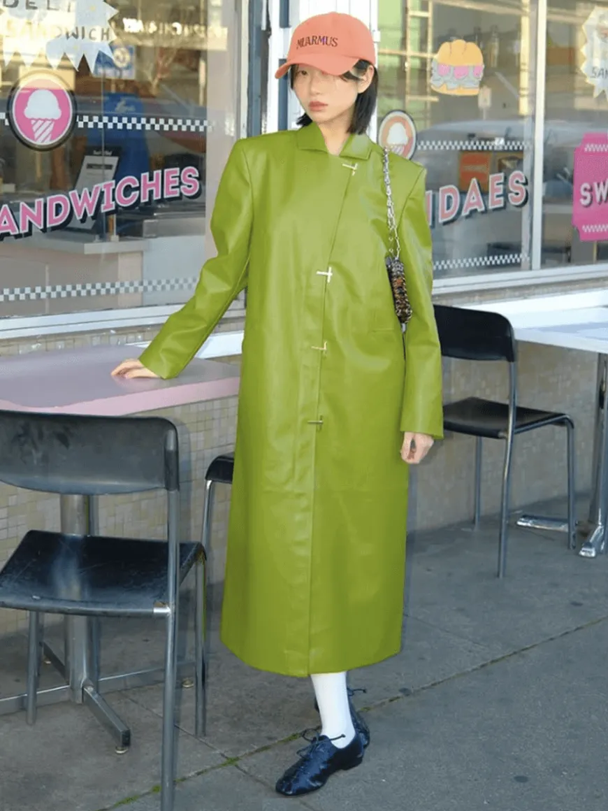 Long Single Breasted Coat - Woodbine
