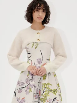Long Sleeve Bolero Sweater - Cream