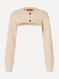 Long Sleeve Bolero Sweater - Cream