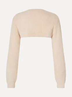 Long Sleeve Bolero Sweater - Cream