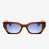 Luna Sunglasses - Gradient Blue Havana/Transparent