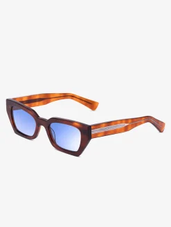 Luna Sunglasses - Gradient Blue Havana/Transparent