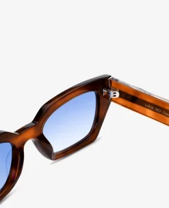 Luna Sunglasses - Gradient Blue Havana/Transparent