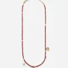 Maroon Harmony Necklace - Gold