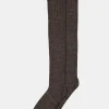 Megan Knee Socks - Brown Melange