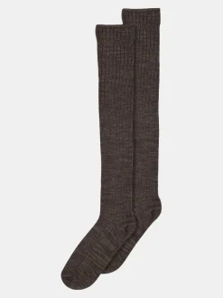 Megan Knee Socks - Brown Melange