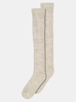 Megan Knee Socks - Light Brown Melange