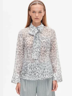 Miranda Shirt - Grey Office Leopard