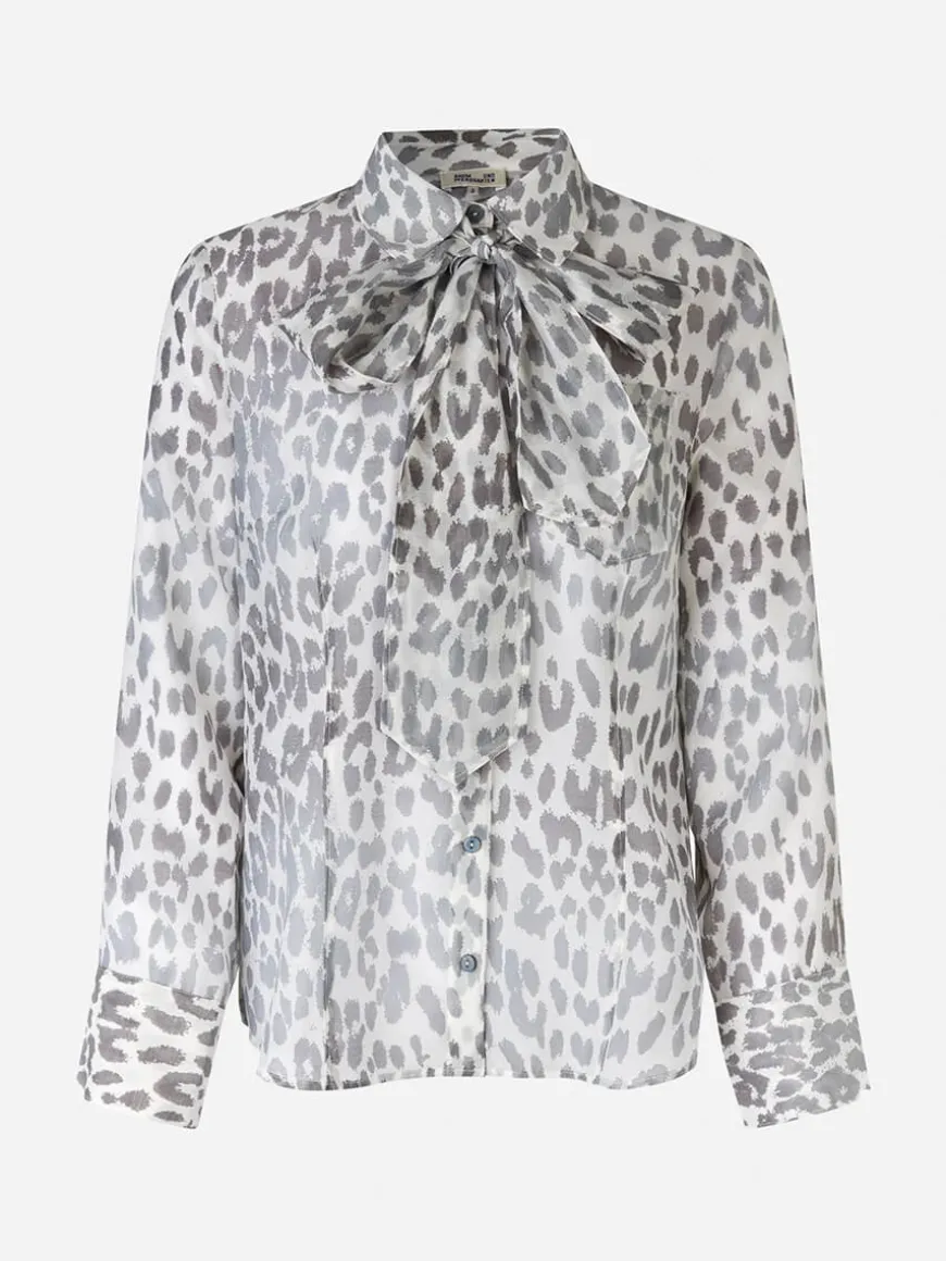 Miranda Shirt - Grey Office Leopard