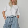 Moon Washed Denim Shorts