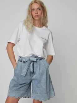 Moon Washed Denim Shorts