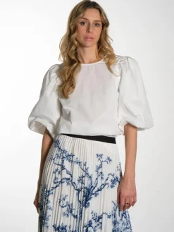 MSJoa Short Sleeve Blouse - Cloud Dancer