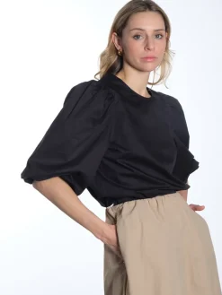 MSJoa Short Sleeve Blouse - Black