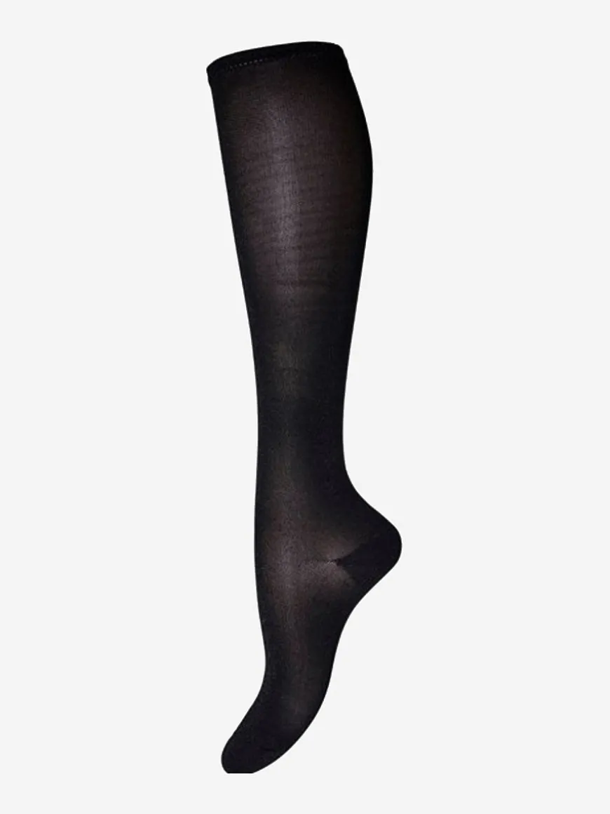 Nelly Knee Socks - Black Glitter