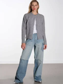 Nor Short Cardigan - Grey Melange