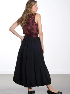 OBJAlda Balloon Maxi Skirt - Black
