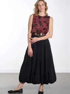 OBJAlda Balloon Maxi Skirt - Black