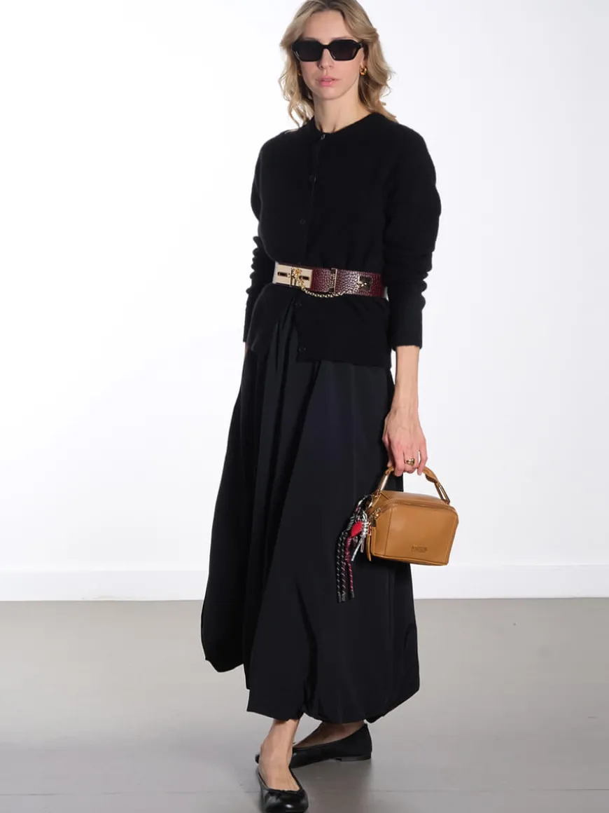 OBJAlda Balloon Maxi Skirt - Black