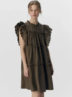 OBJHope Ruffled Mini Dress - Morel