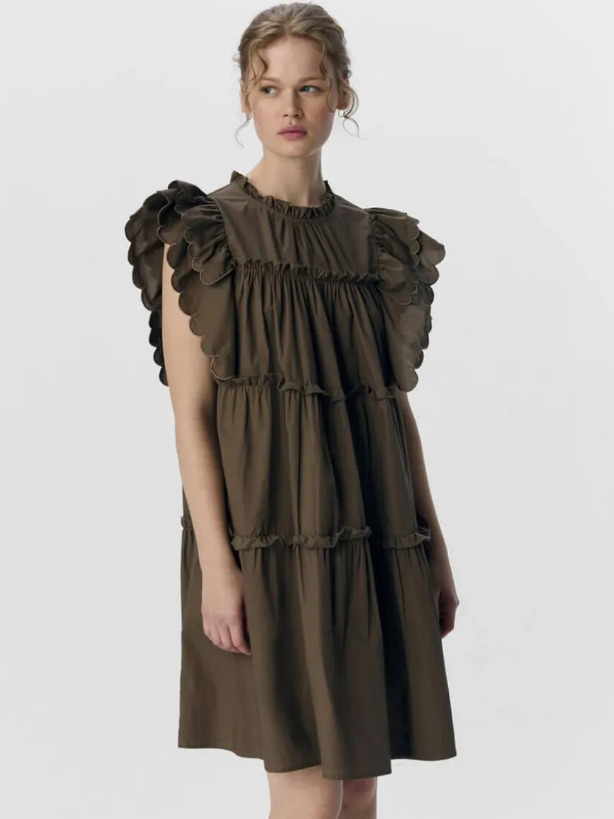 OBJHope Ruffled Mini Dress - Morel