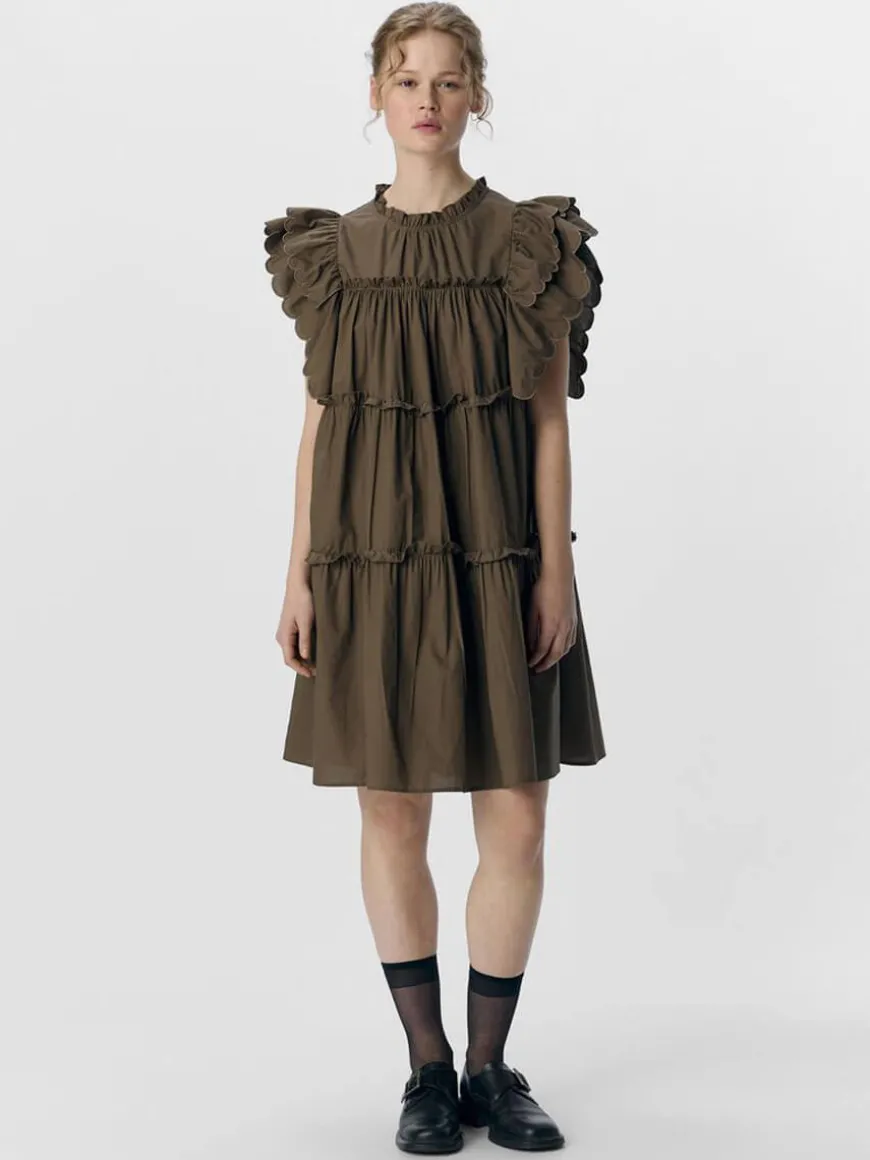OBJHope Ruffled Mini Dress - Morel