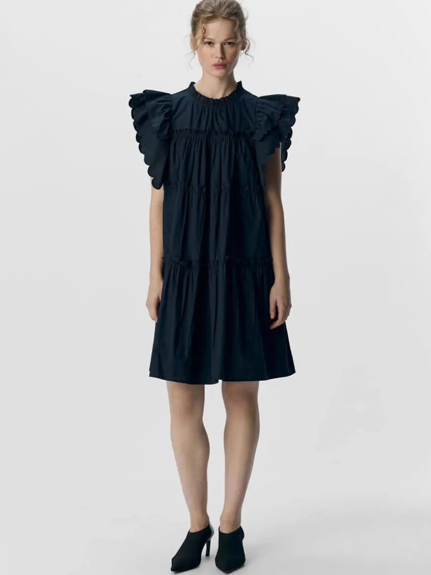OBJHope Ruffled Mini Dress - Sky Captain