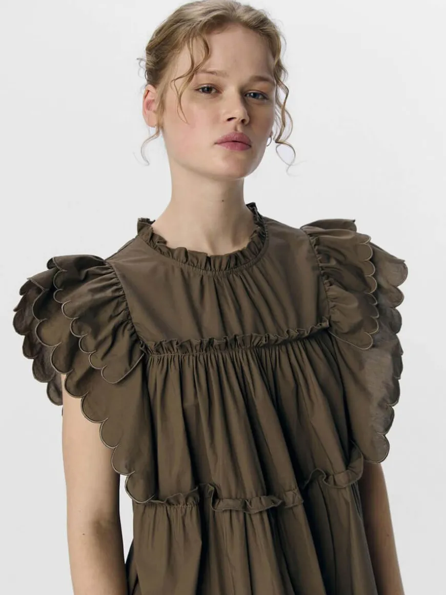 OBJHope Ruffled Mini Dress - Morel