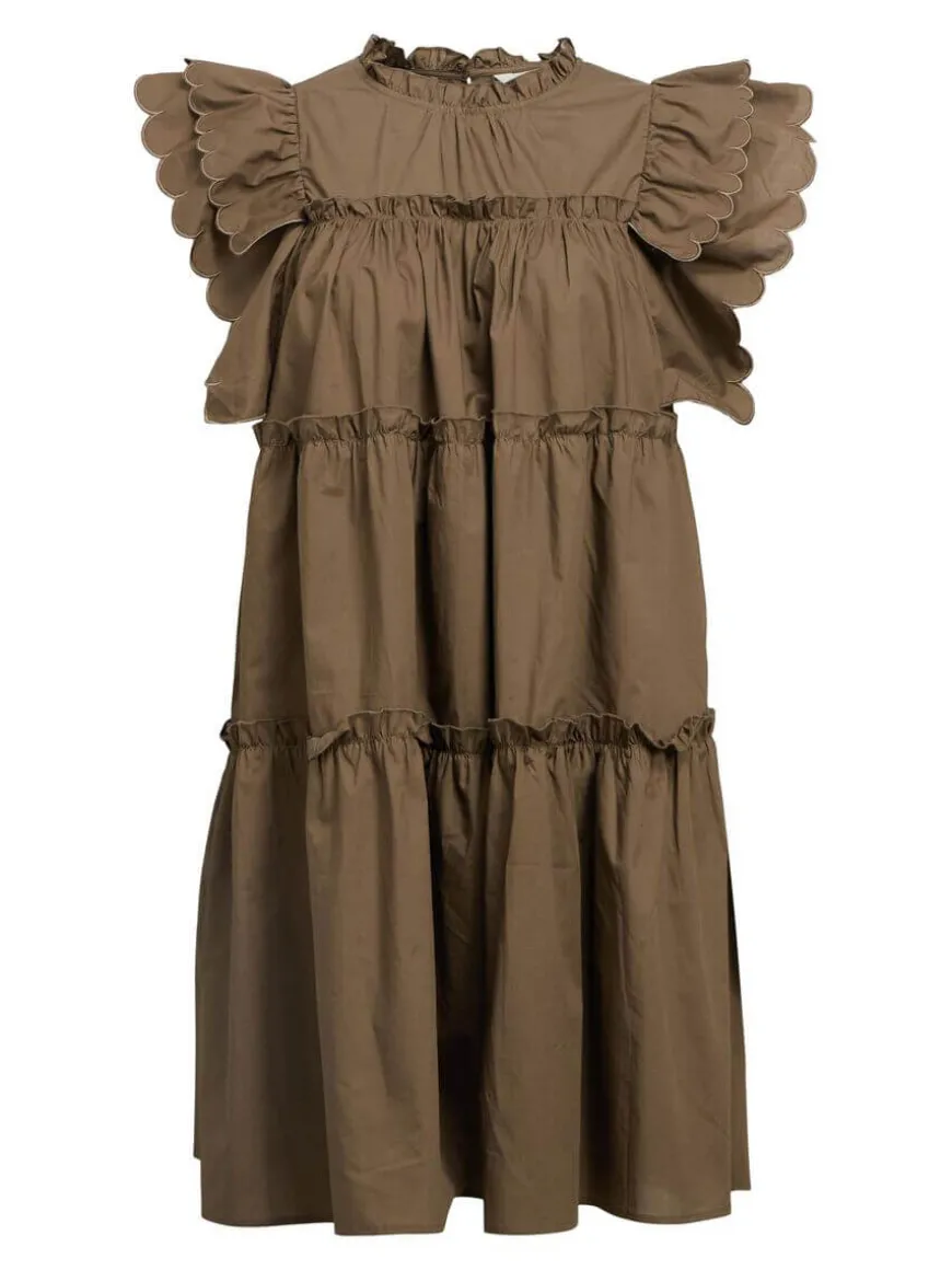 OBJHope Ruffled Mini Dress - Morel