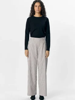 OBJLisa Wide Pants - Cloud Dancer/Morel