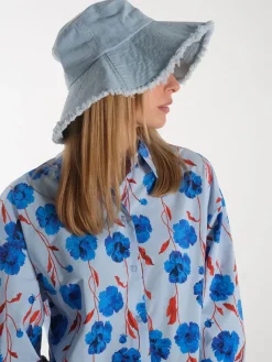 OBJLuana Denim Bucket Hat - Light Blue