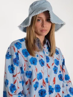 OBJLuana Denim Bucket Hat - Light Blue