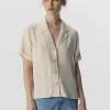 OBJSanne Short Sleeved Shirt - Sandshell