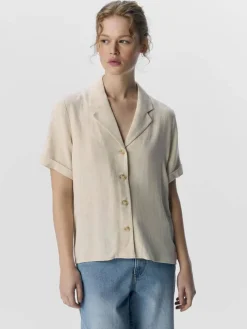 OBJSanne Short Sleeved Shirt - Sandshell