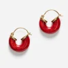 Petit Swell Hoops - Bright Red
