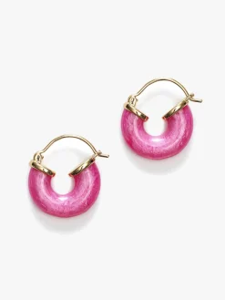 Petit Swell Hoops - Pink Lotus