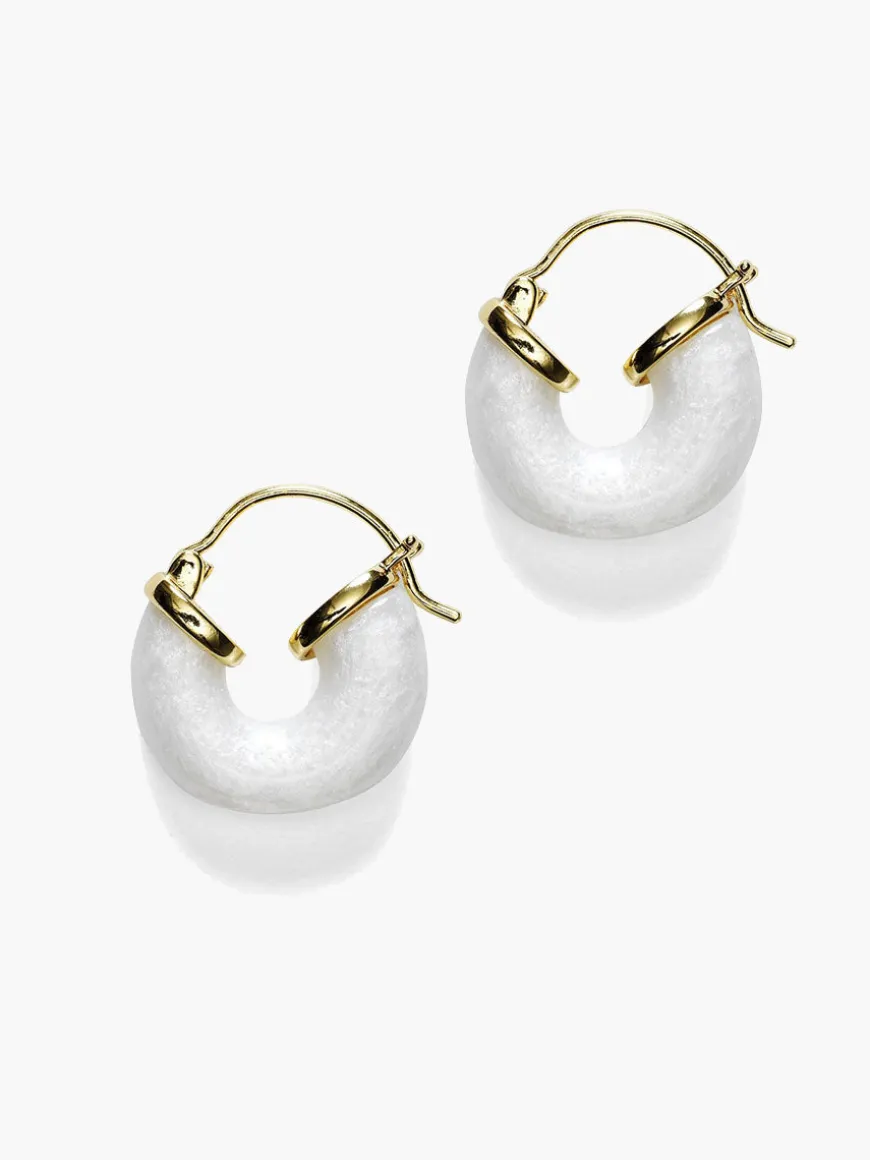 Petit Swell Hoops - White