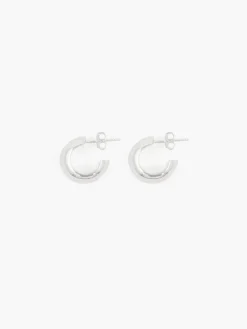 Reflection Small Hoops - Silver