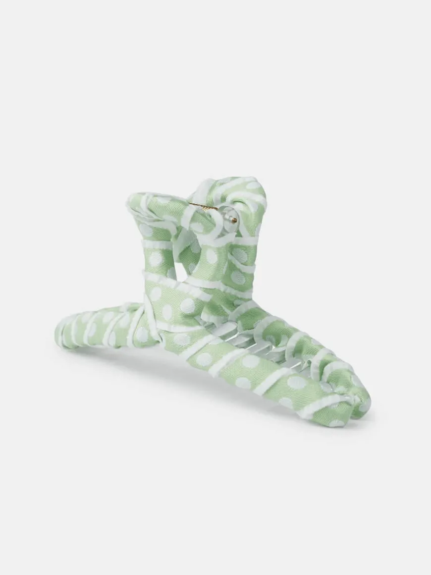 Ribbon Spring Clip - Green Big
